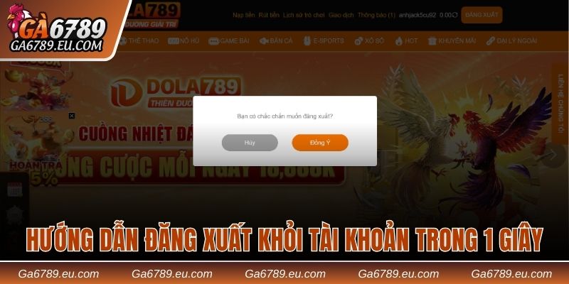 Hướng dẫn đăng xuất khỏi tài khoản trong 1 giây
