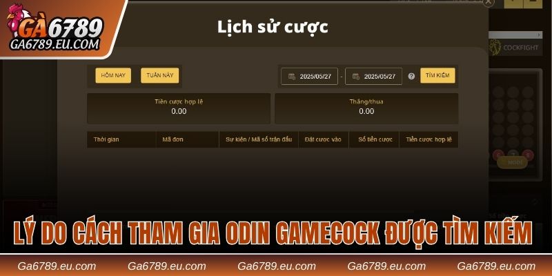 Lý do cách tham gia Odin Gamecock được tìm kiếm nhiều