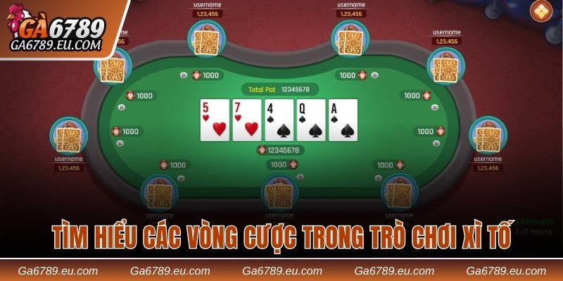 Tìm hiểu các vòng cược trong trò chơi Xì tố
